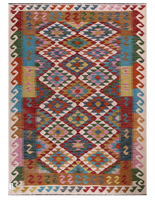 Maimana Afghanistan Kilim Rug - 203 x150 cm