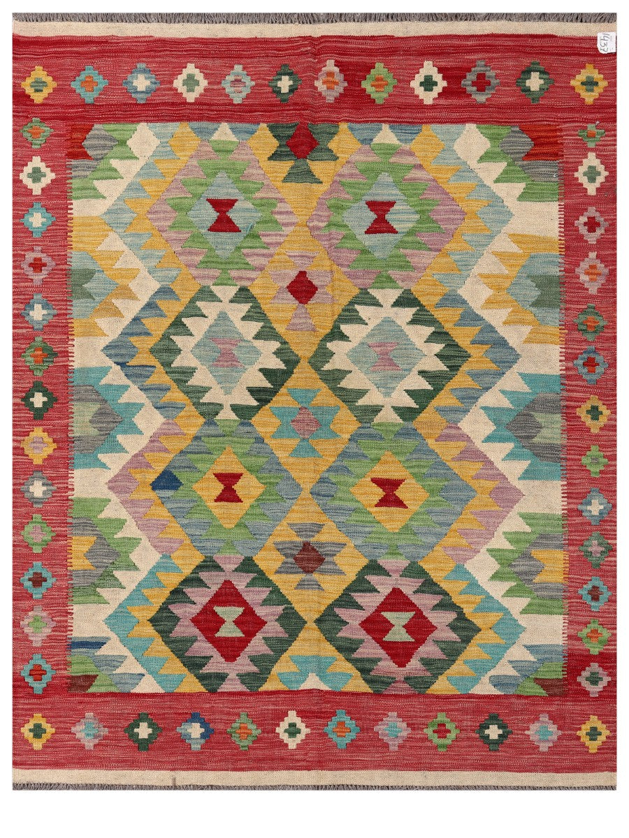 Maimana Afghanistan Kilim Rug - 197 x153 cm