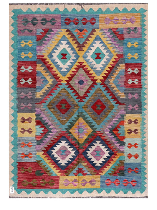 Maimana Afghanistan Kilim Rug - 197 x145 cm