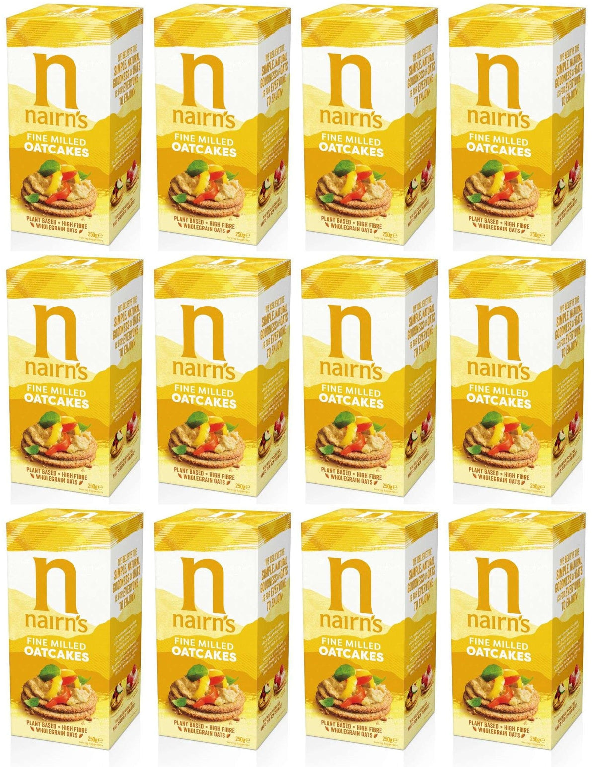 12 x Nairn's Fine Milled Oatcakes - 218g