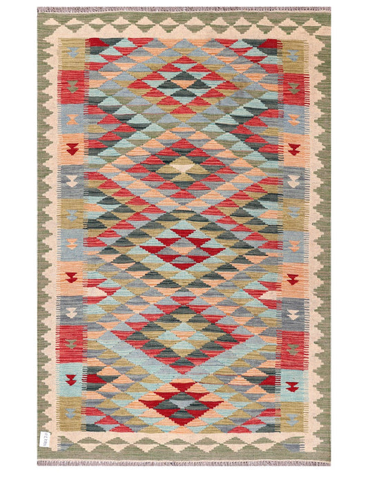 Maimana Afghanistan Kilim Rug - 184 x121 cm