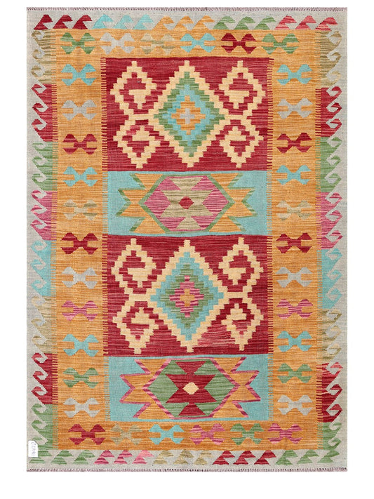 Maimana Afghanistan Kilim Rug - 183 x130 cm