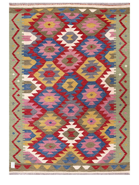 Maimana Afghanistan Kilim Rug - 186 x134 cm