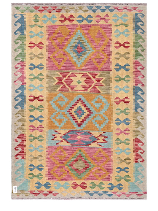 Maimana Afghanistan Kilim Rug - 182 x129 cm