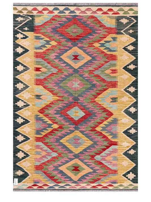 Maimana Afghanistan Kilim Rug - 192 x131 cm