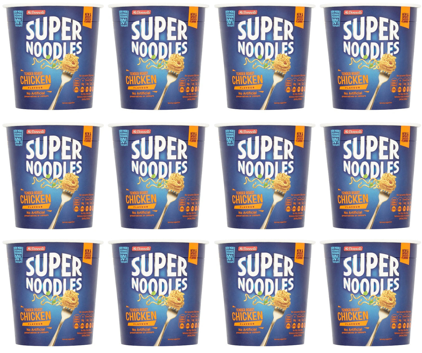 12 x Mcdonnells Super Noodles Tender Roast Chicken Flavour 65G