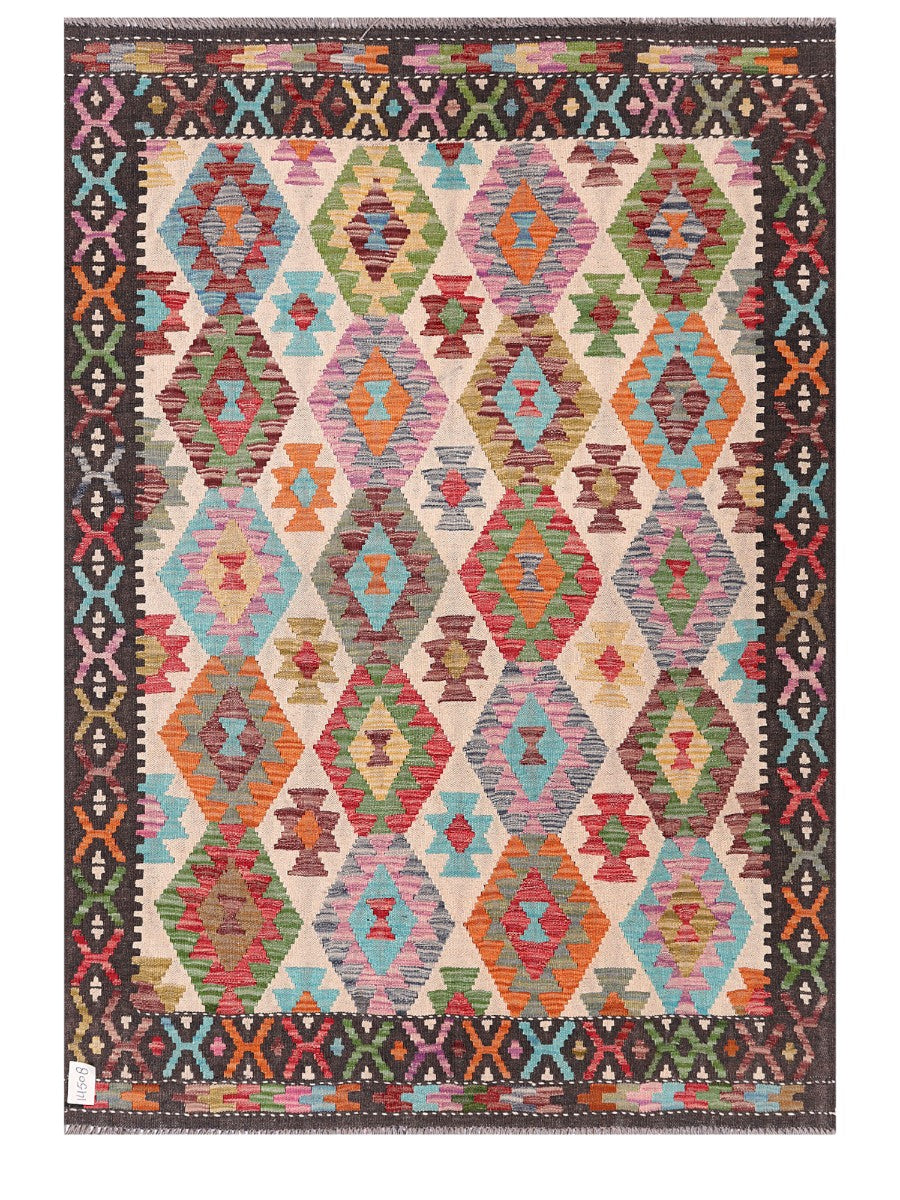 Maimana Afghanistan Kilim Rug - 186 x132 cm