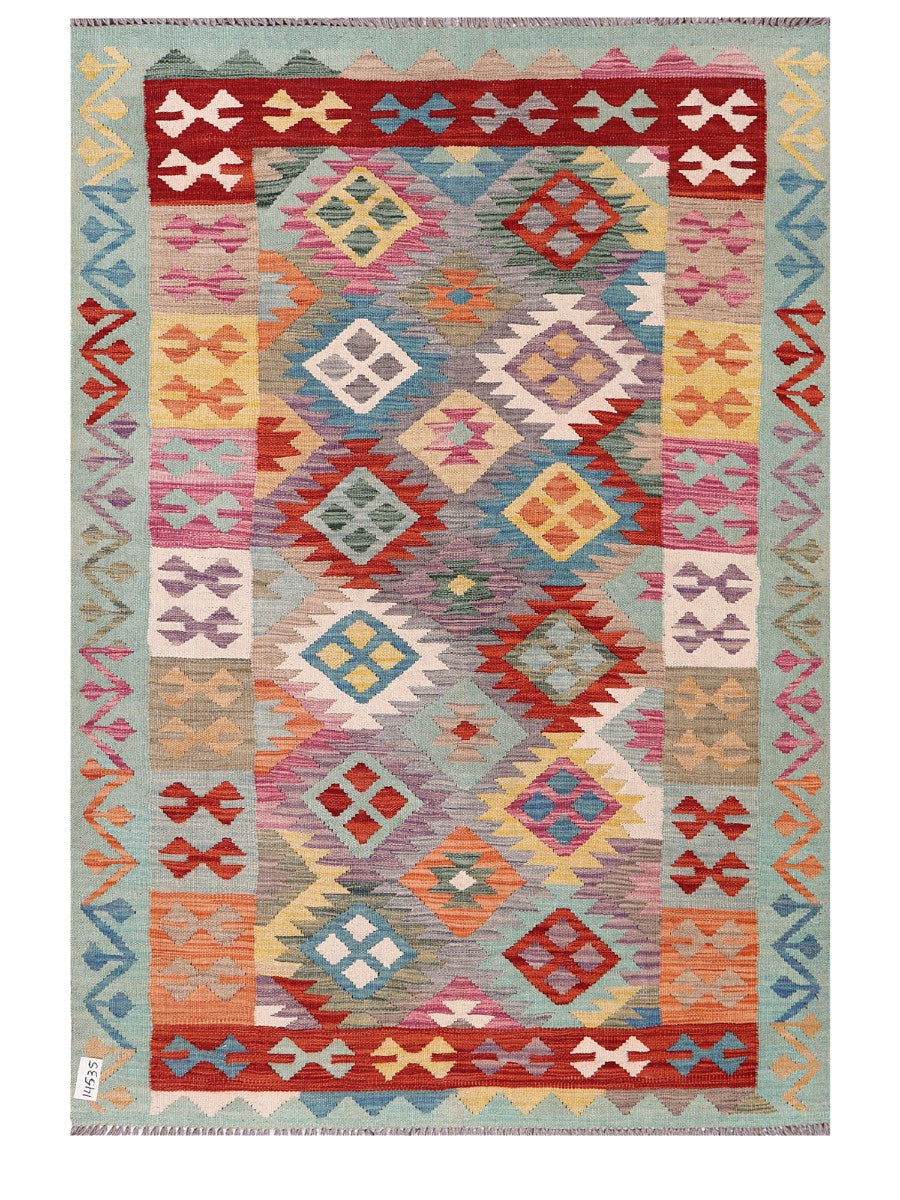 Maimana Afghanistan Kilim Rug - 179 x125 cm