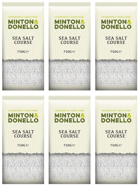 6 x Minton & Donello Sea Salt Coarse - 750g