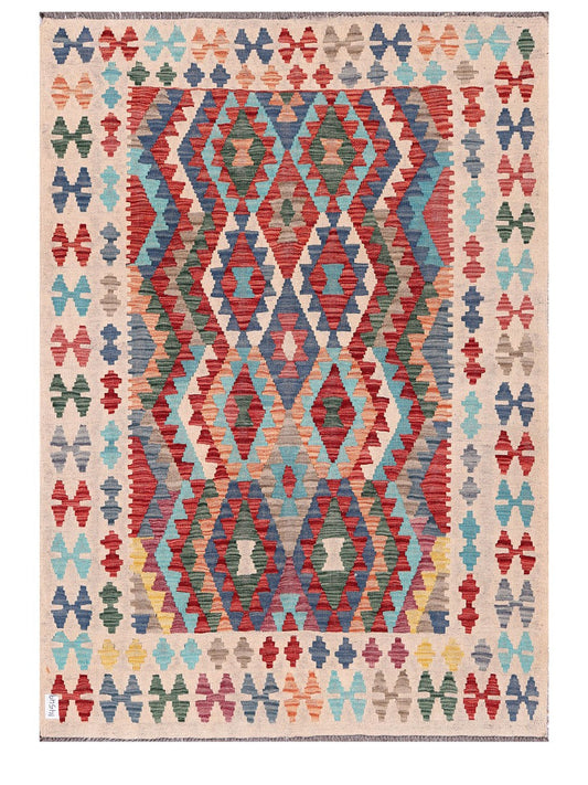 Maimana Afghanistan Kilim Rug - 191 x137 cm