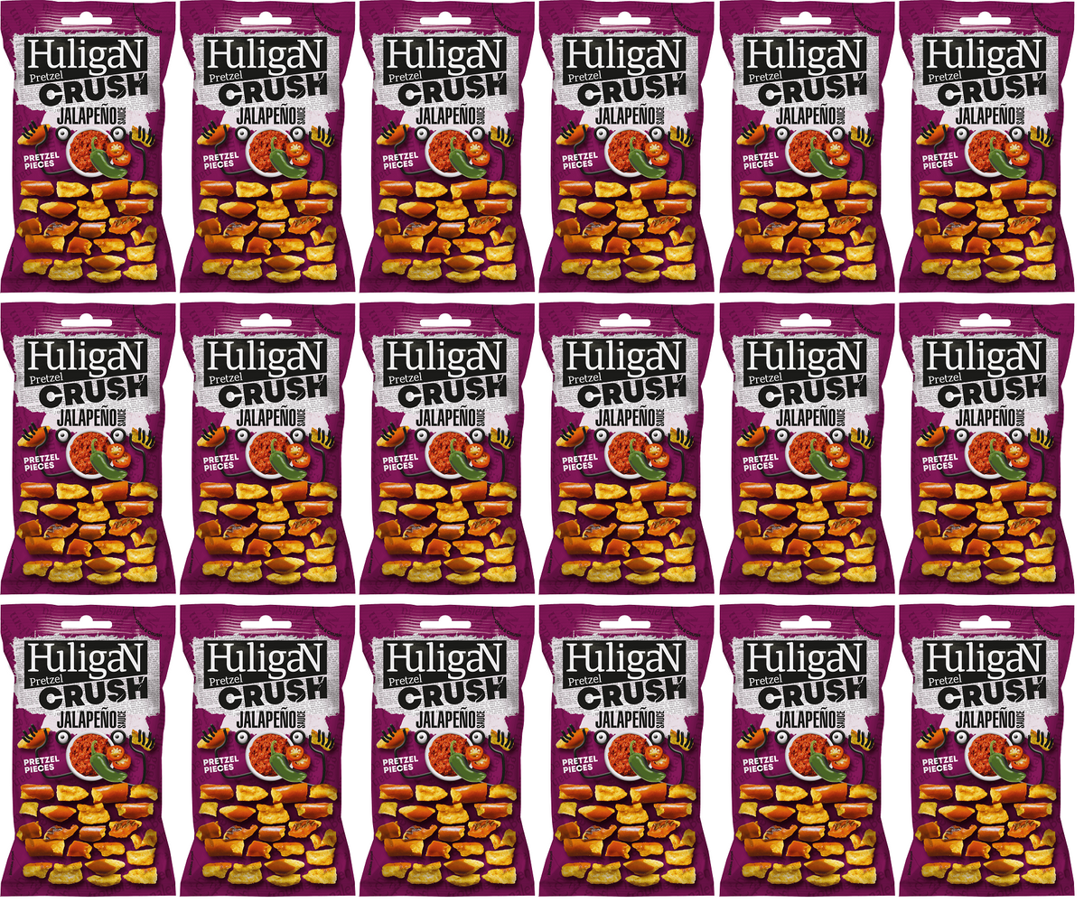 18 x Huligan Pretzel Jalapeno - 65g