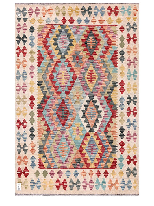 Maimana Afghanistan Kilim Rug - 197 x131 cm