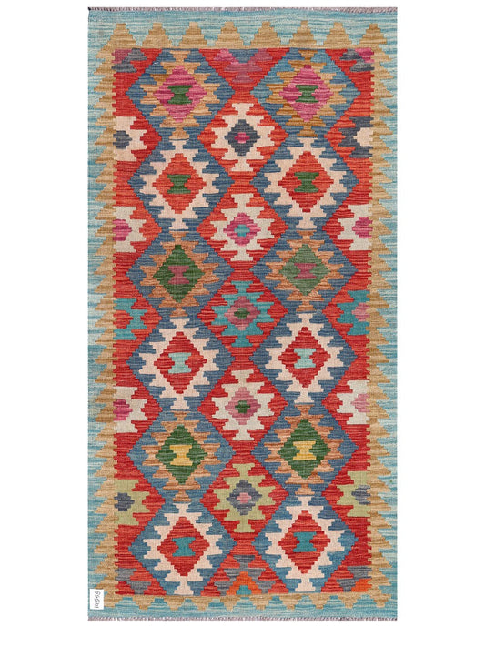 Maimana Afghanistan Kilim Rug - 203 x105 cm
