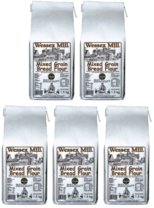 5 x Wessex Mill Mixed Grain Bread Flour - 1.5kg
