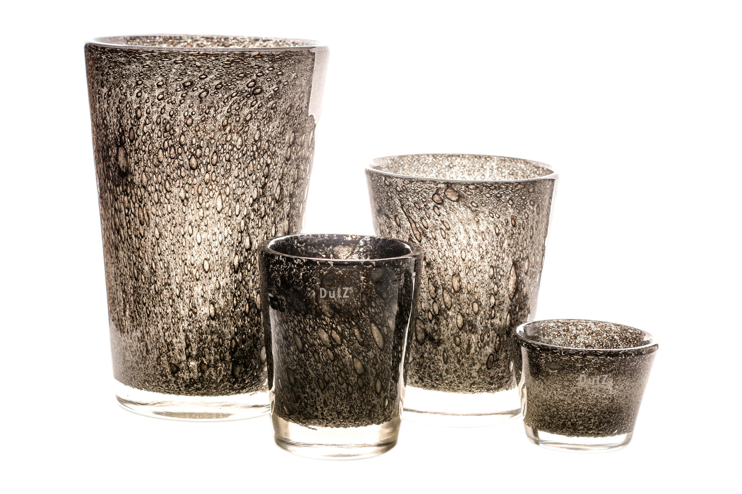 CONIC Vase - Thick Glass with Bubbles by DutZ