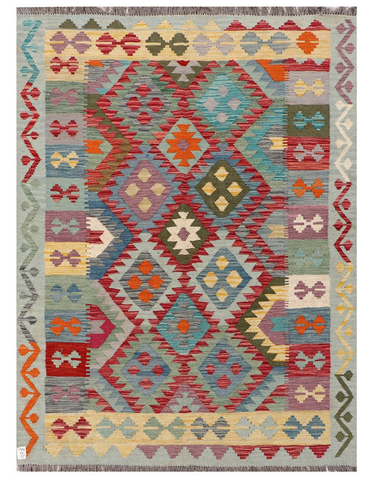 Maimana Afghanistan Kilim Rug - 206 x151 cm