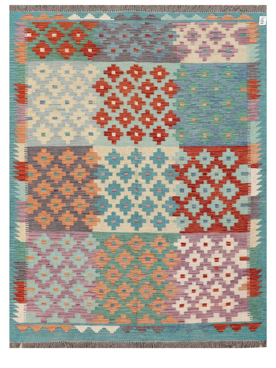 Maimana Afghanistan Kilim Rug - 208 x152 cm
