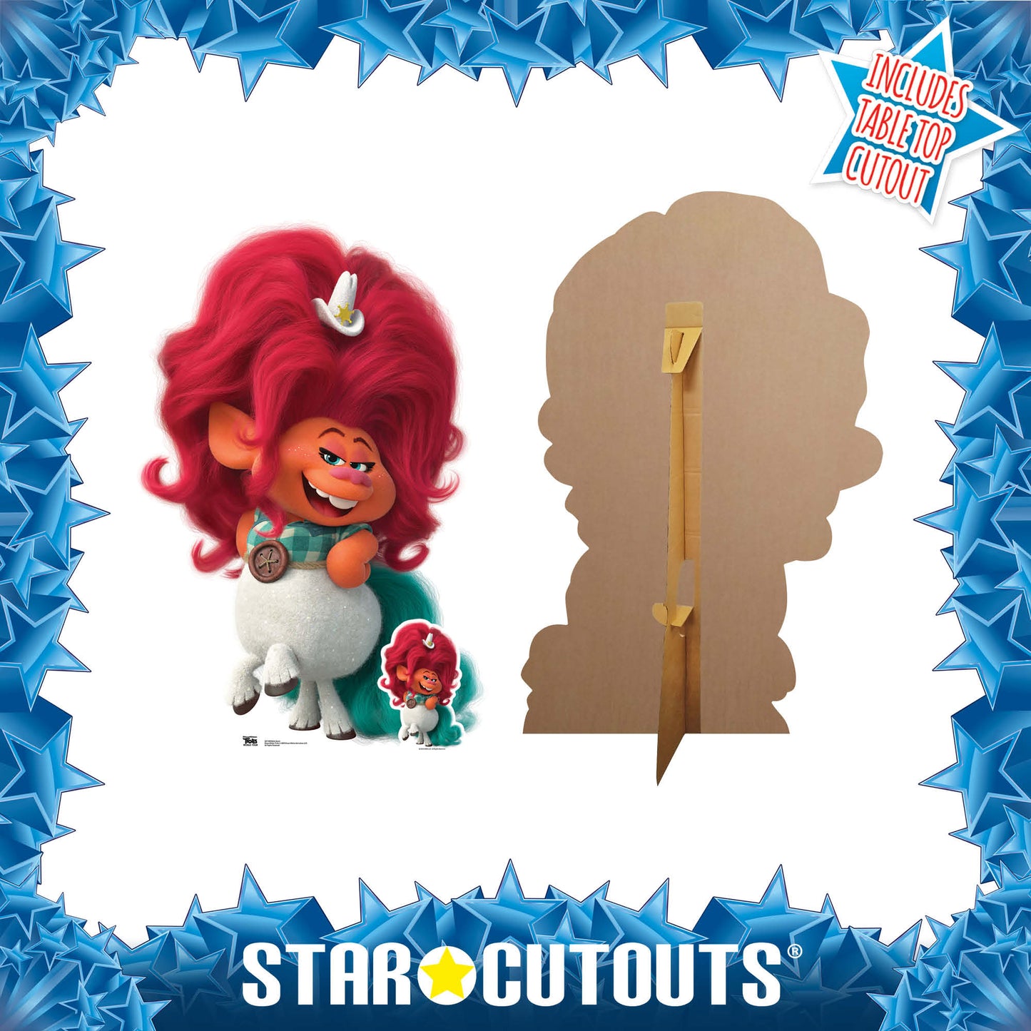 SC1499 Delta Dawn Trolls World Tour Cardboard Cut Out Height 136cm