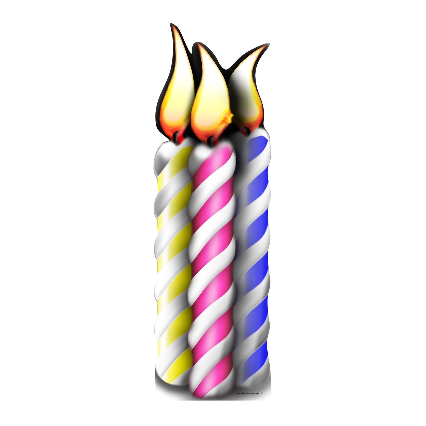 SC149 Birthday Candle (Group) Cardboard Cut Out Height 190cm