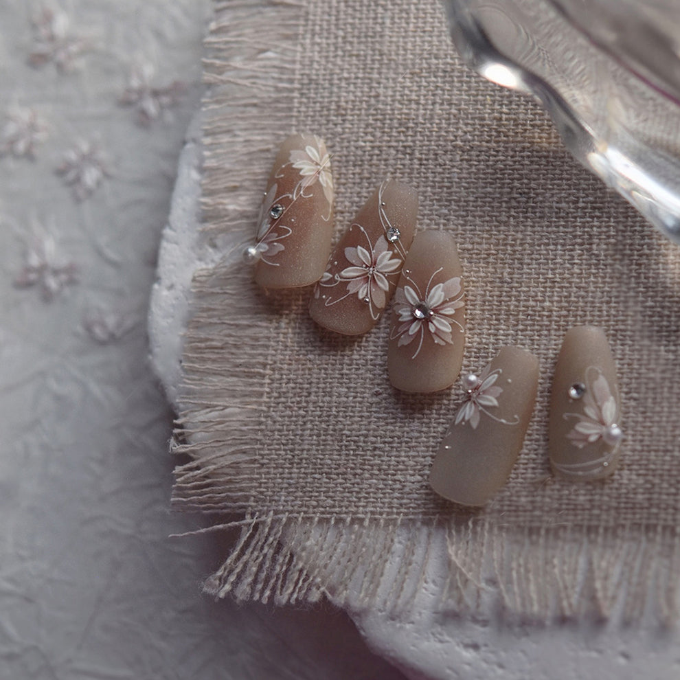 Hello Claws | Pink Flower Diamond Nail Deco Sticker