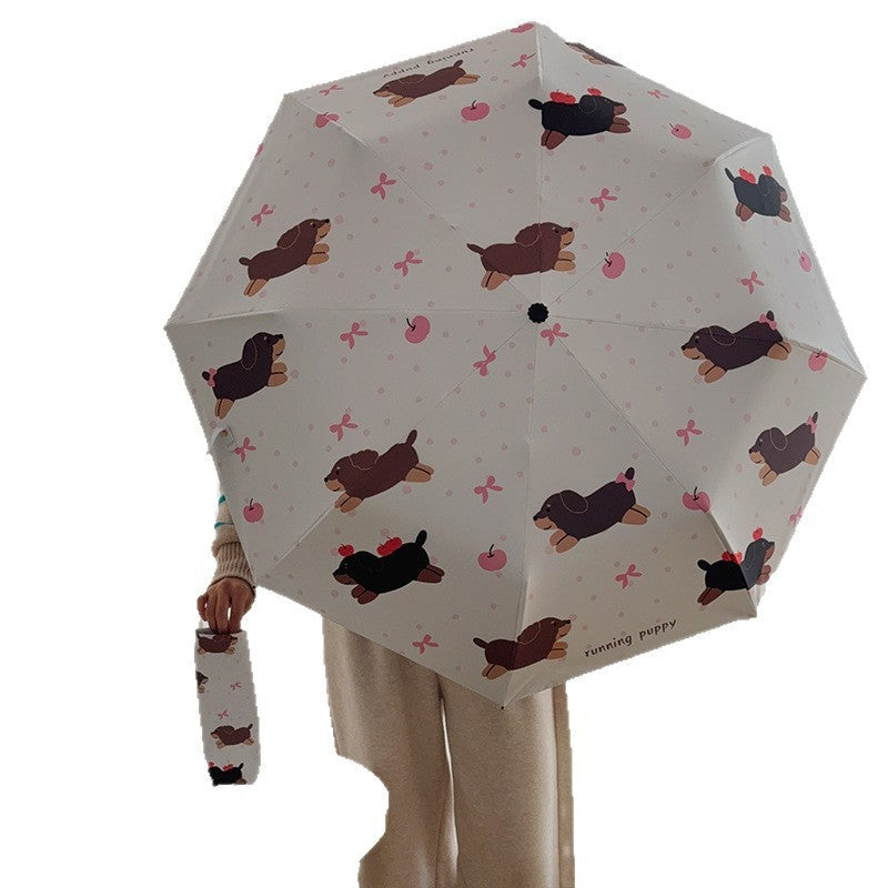Cartoon Foldable And Portable Vinyl Umbrella