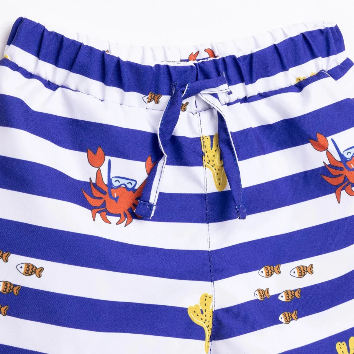 HelloBaby UV Protection Striped Crab Print Baby Swim Shorts (2 Years to 5 Years)