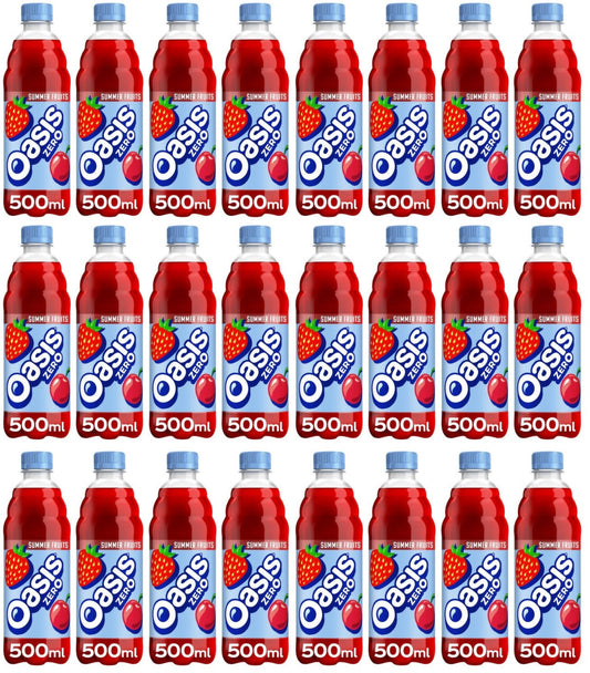 24 x Oasis Zero Summer Fruits 500Ml