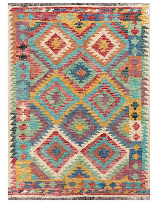 Maimana Afghanistan Kilim Rug - 210 x151 cm