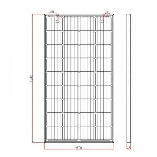 150W 12V solar panel with 5m cable