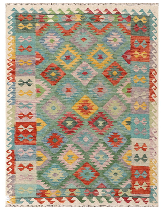 Maimana Afghanistan Kilim Rug - 204 x150 cm
