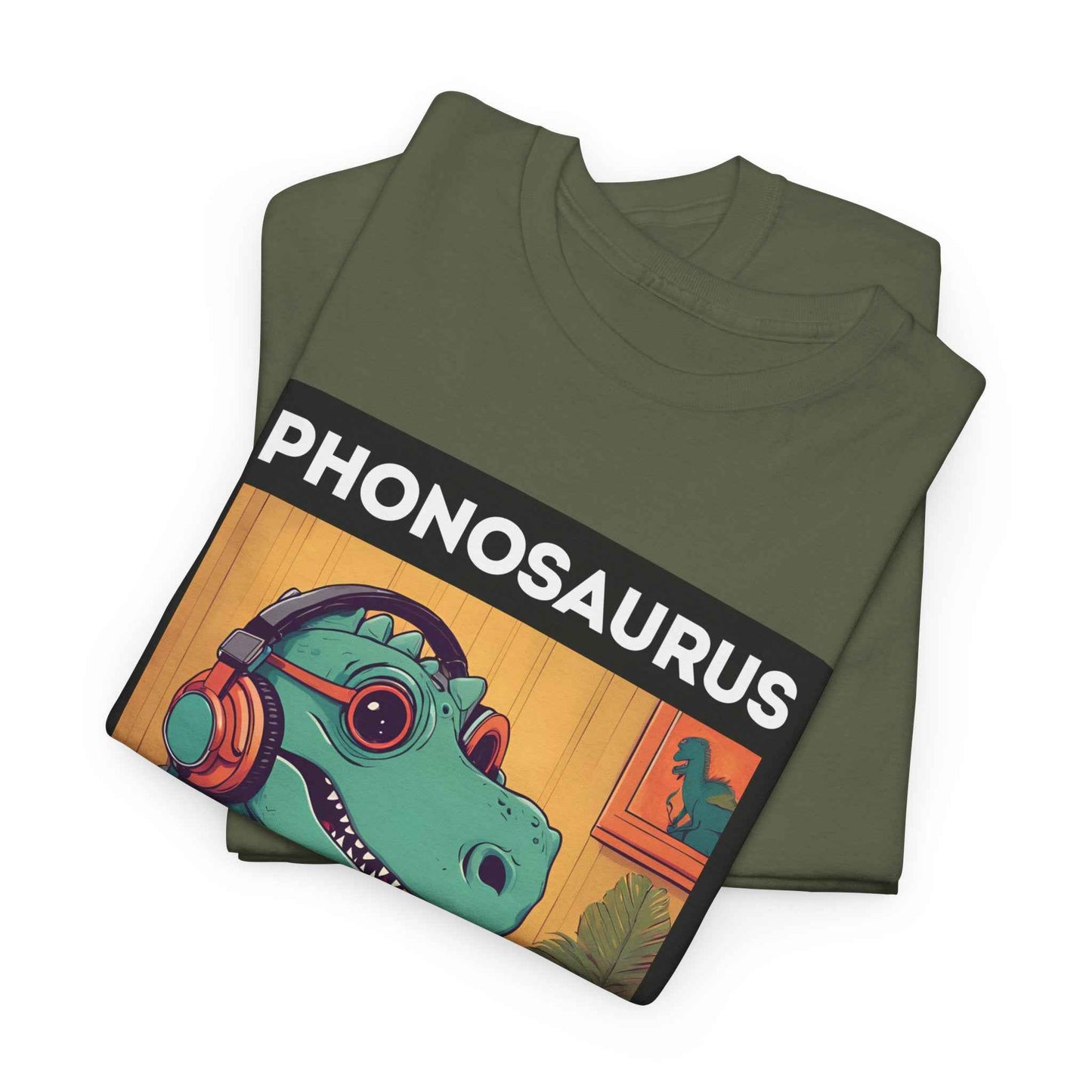 'Phonosaurus' Men's Vinyl T-Shirt