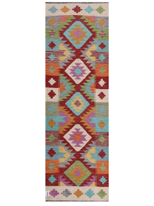 Maimana Afghanistan Kilim Runner - 248 x 79 cm