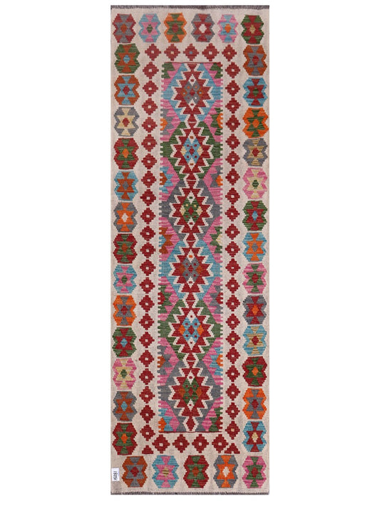 Maimana Afghanistan Kilim Rug - 254 x 84 cm