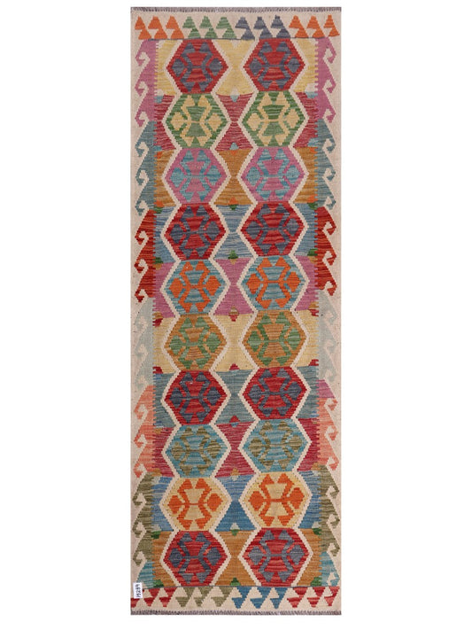 Maimana Afghanistan Kilim Runner - 248 x 88 cm