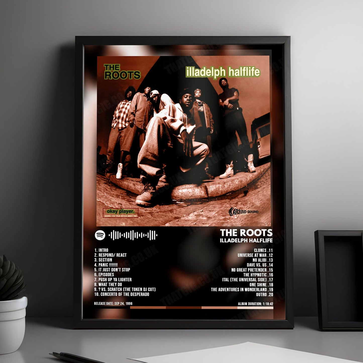 The Roots "Illadelph Halflife" Album Cover Poster - with Complete Tracklist