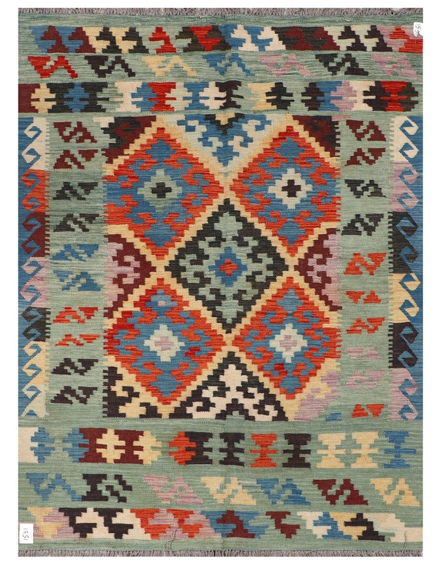 Maimana Afghanistan Kilim Rug - 191 x141 cm