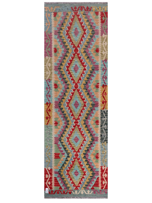 Maimana Afghanistan Kilim Rug - 248 x 82 cm