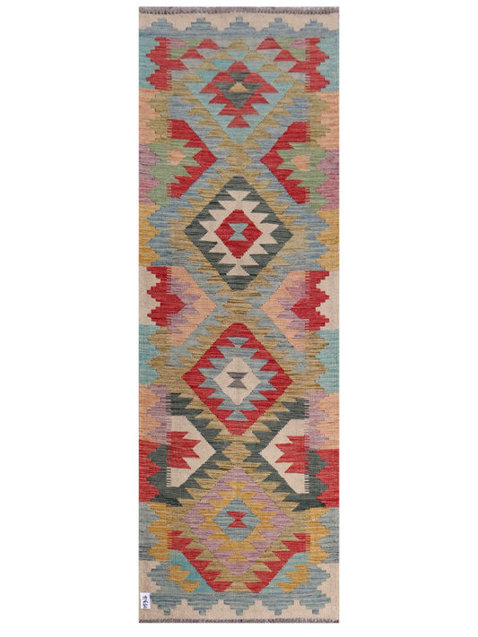 Maimana Afghanistan Kilim Rug - 244 x 81 cm