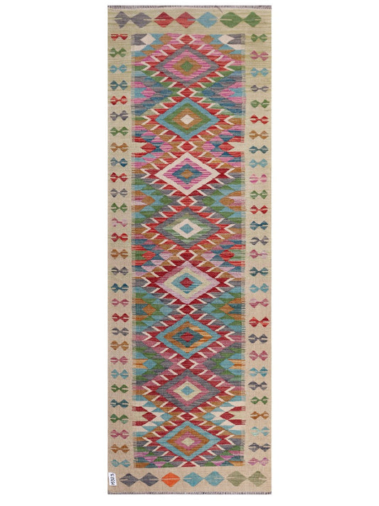 Maimana Afghanistan Kilim Rug - 239 x82 cm