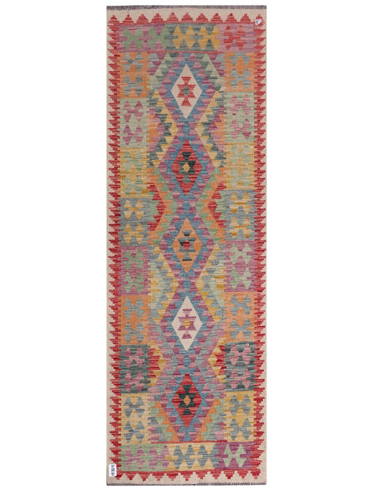 Maimana Afghanistan Kilim Rug - 247 x84 cm