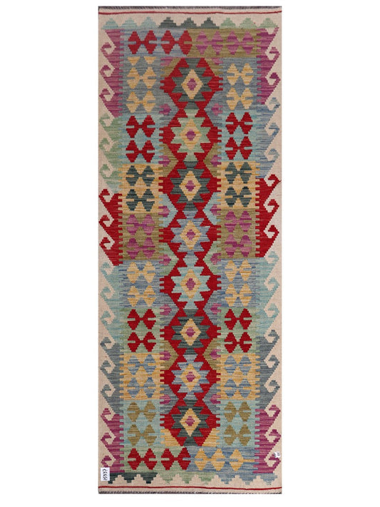 Maimana Afghanistan Kilim Rug - 239 x92 cm