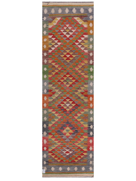 Maimana Afghanistan Kilim Runner - 292 x 87 cm