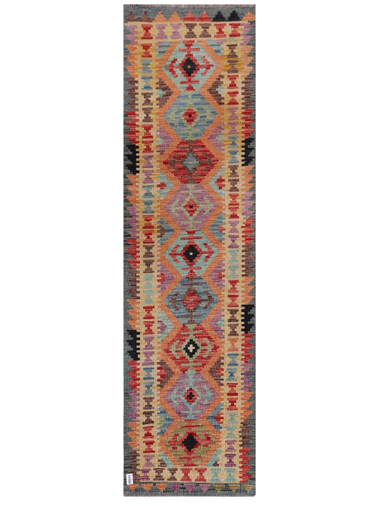 Maimana Afghanistan Kilim Runner - 296 x 81 cm