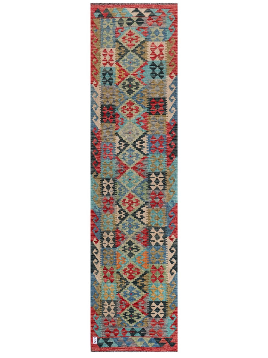 Maimana Afghanistan Kilim Runner - 295 x 75 cm