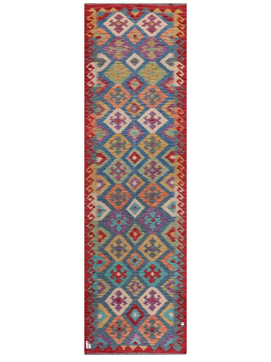 Maimana Afghanistan Kilim Runner - 296 x 88 cm