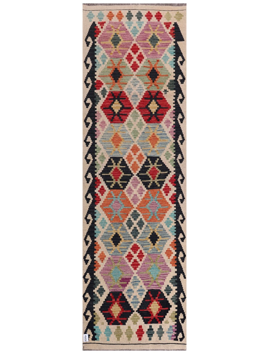 Maimana Afghanistan Kilim Runner - 293 x 89 cm
