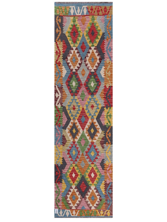 Maimana Afghanistan Kilim Runner - 293 x 80 cm