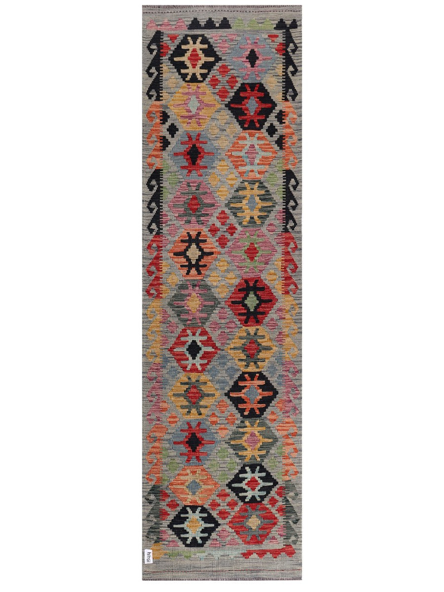 Maimana Afghanistan Kilim Runner - 297 x 84 cm