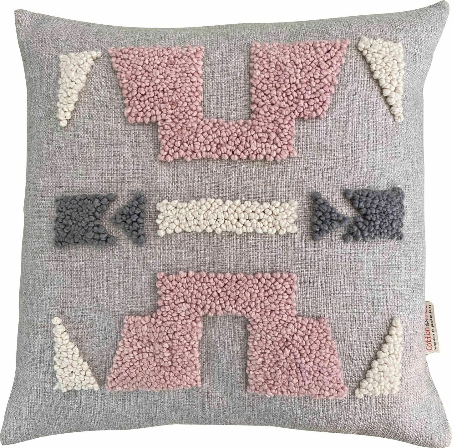 Punch Needle Cushion Cover - Ndebele Pattern 1