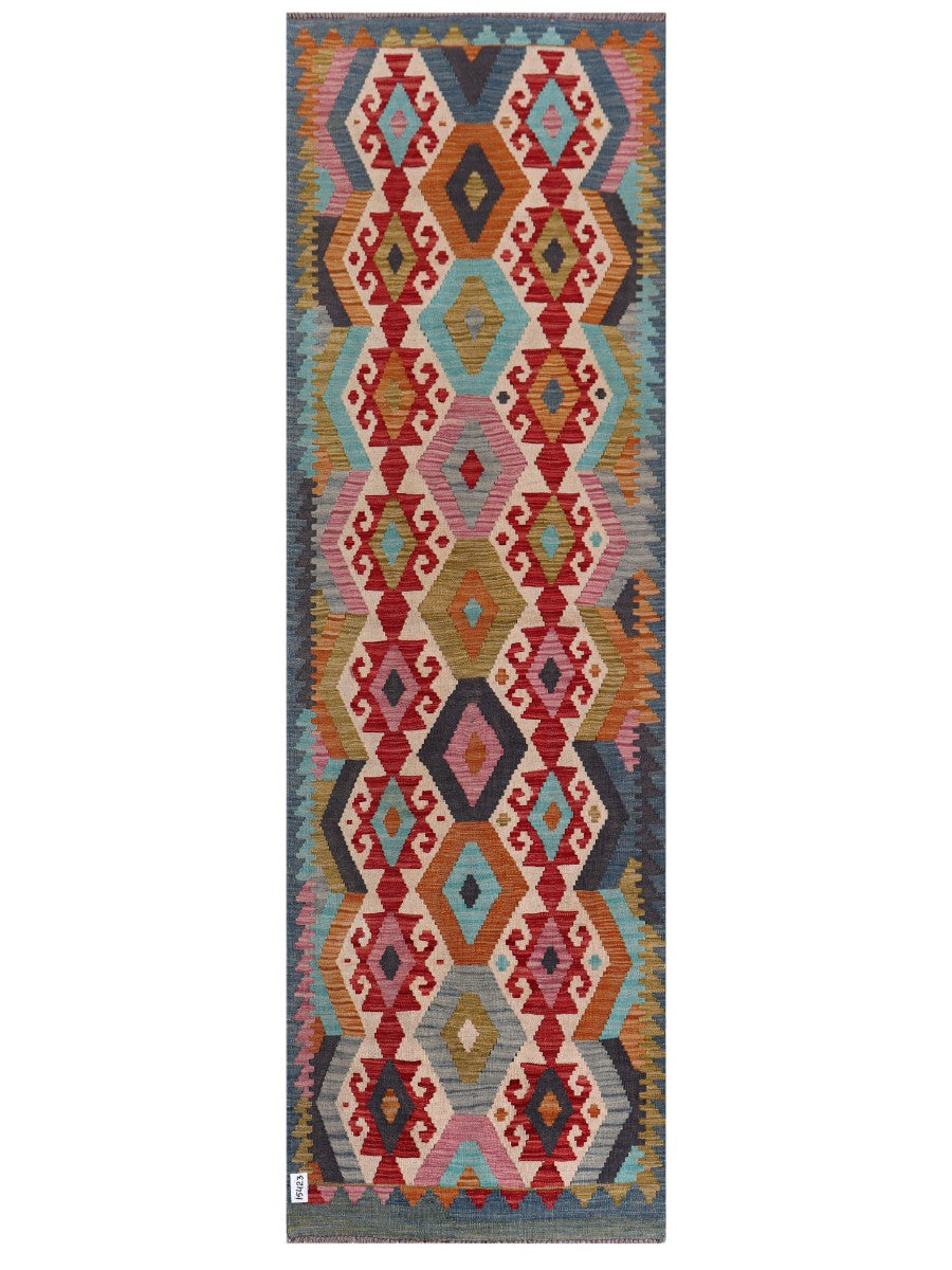 Maimana Afghanistan Kilim Runner - 280 x 88 cm